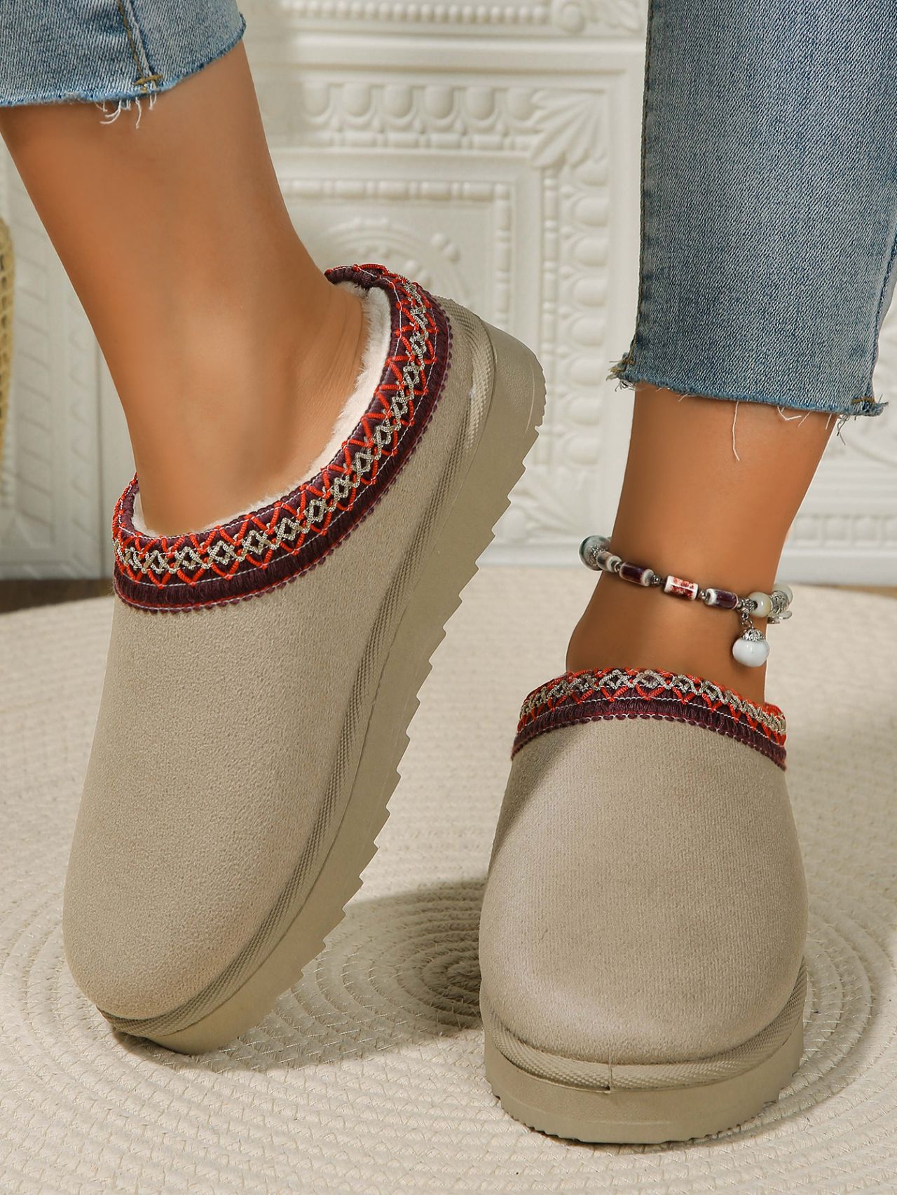 Plush Platform Slippers