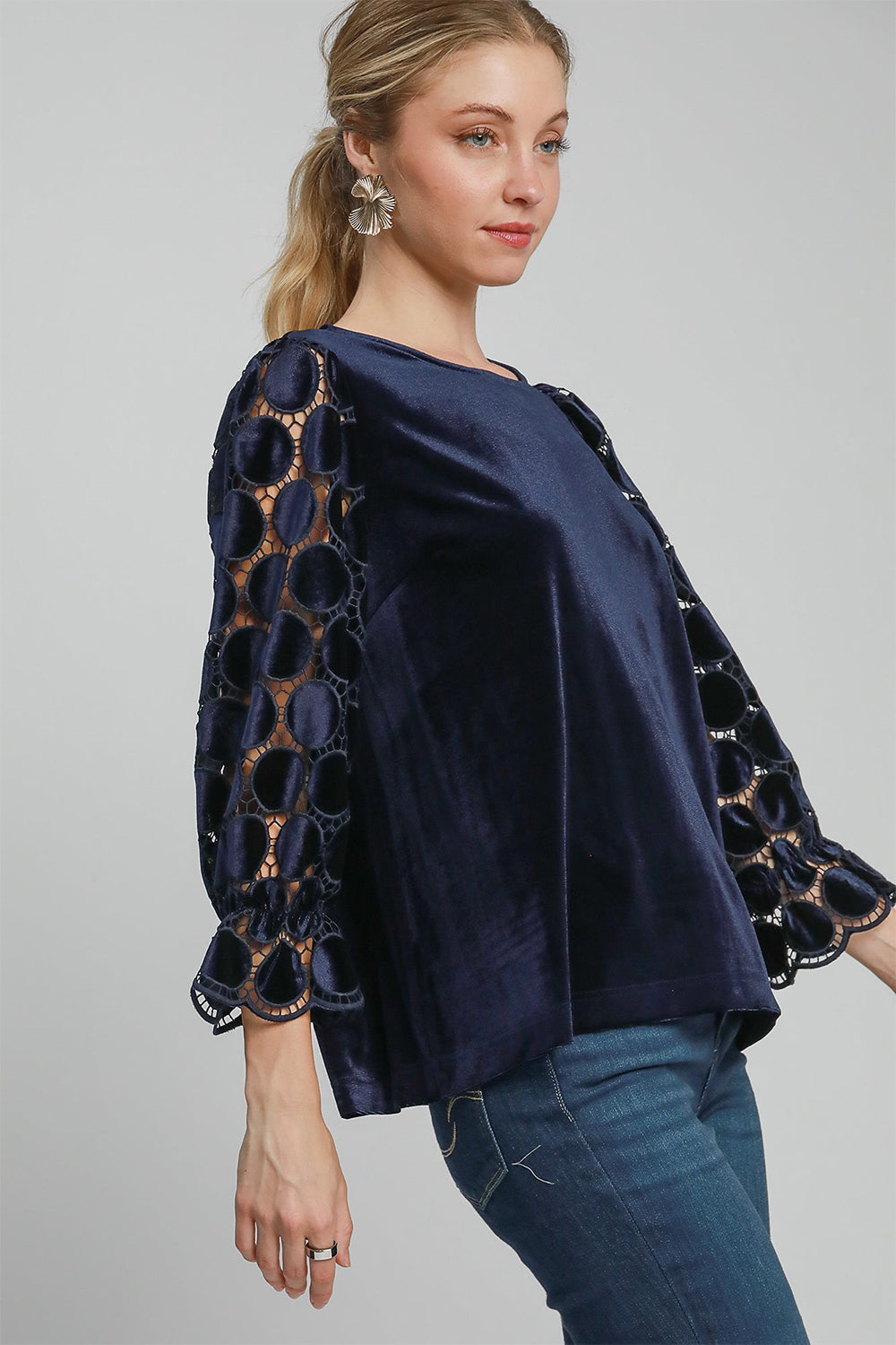 Polka Dot Lace Blouse