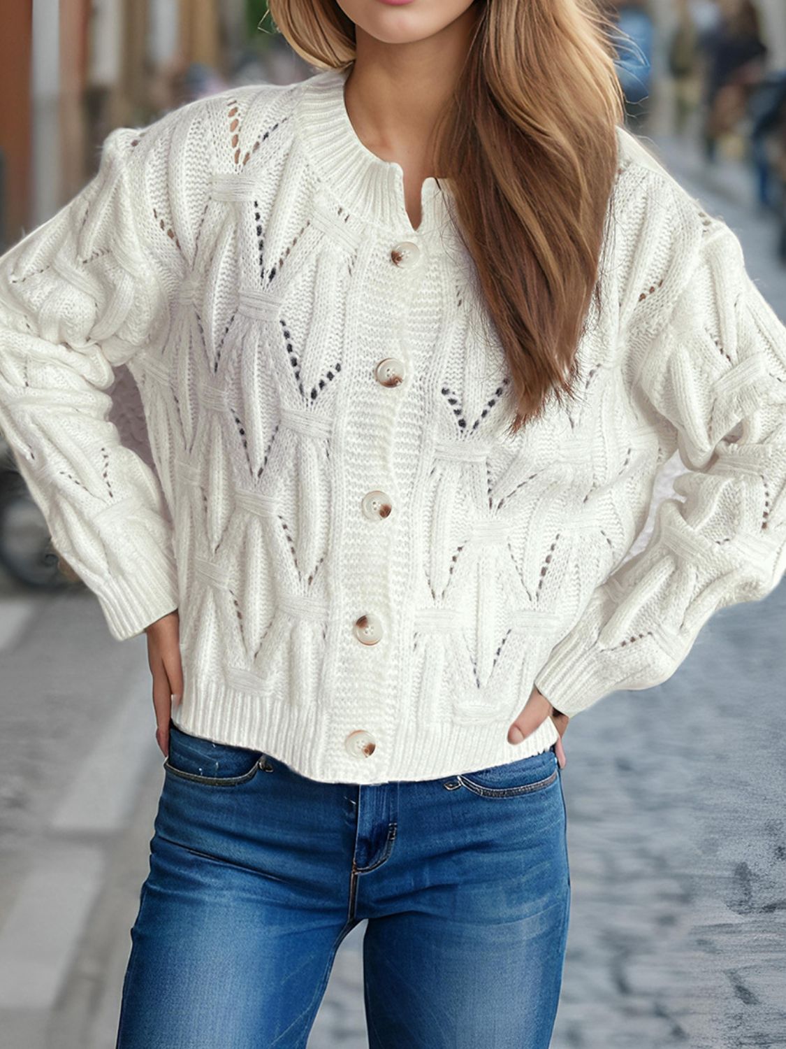 Openwork Cardigan