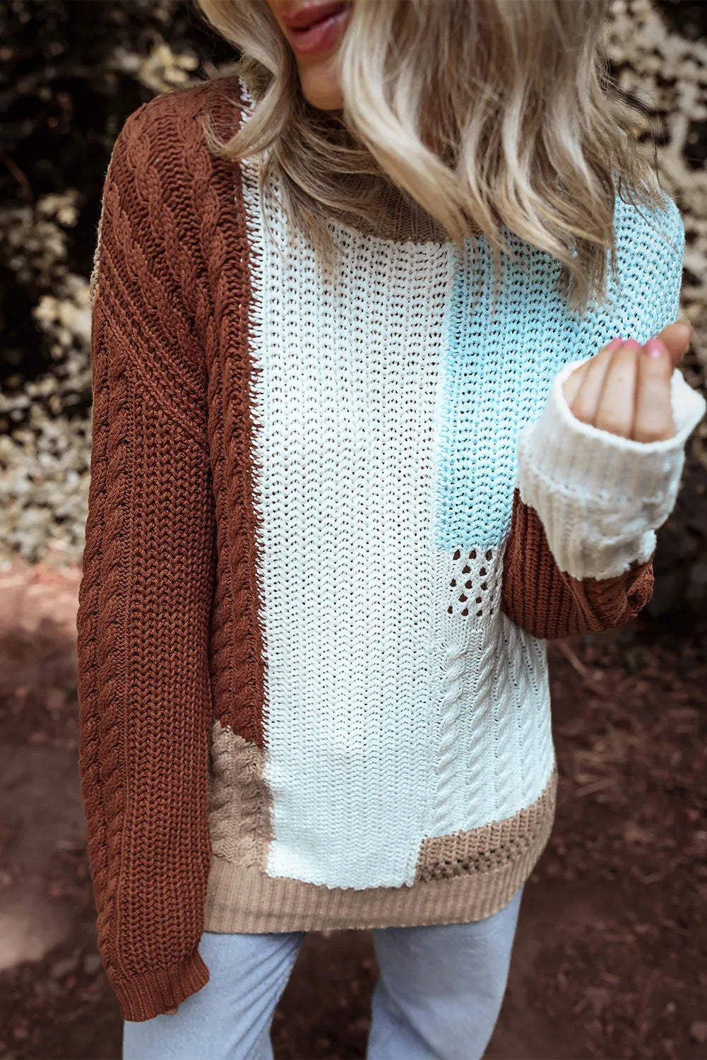 Autumn Arriving Color Block Sweater