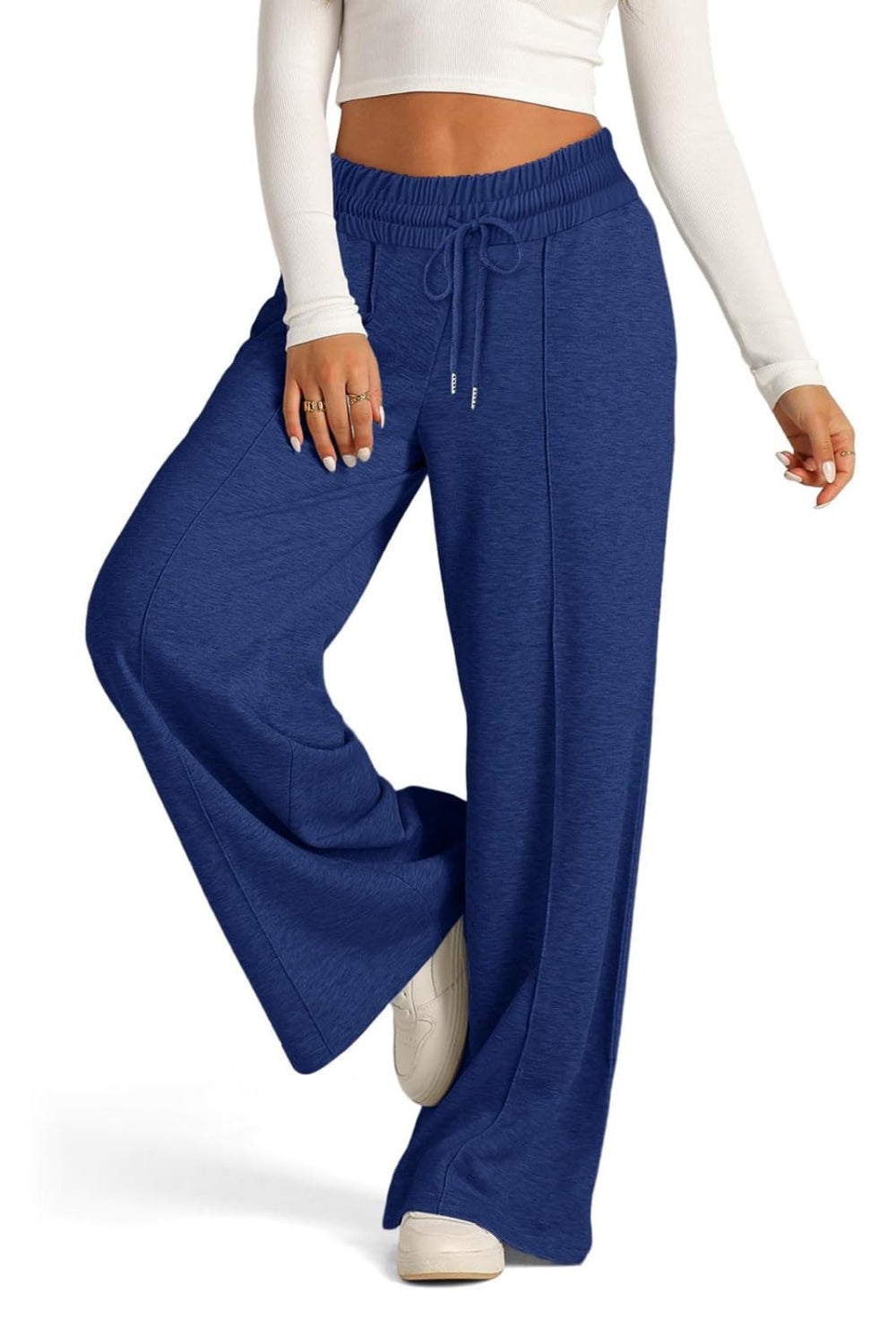 Drawstring Wide Leg Pants