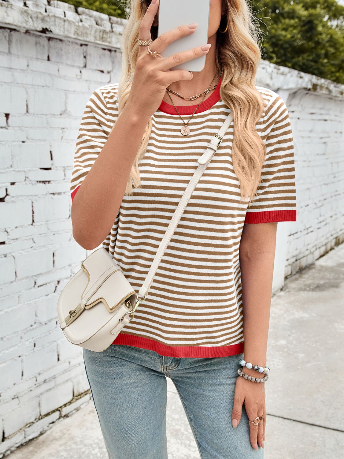 Lovelet Striped Contrast Top