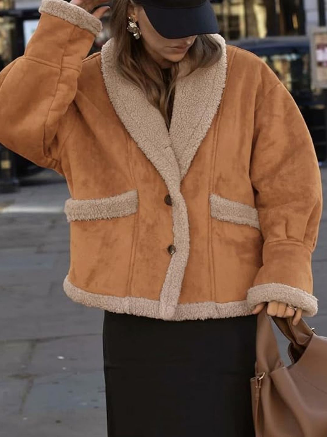 Faux Suede Retro Jacket