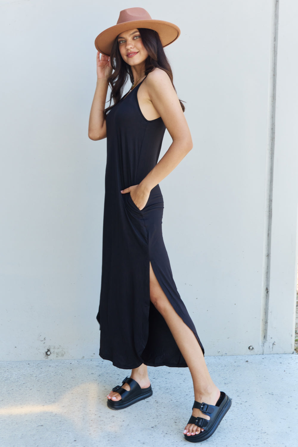 Good Energy Side Slit Maxi Dress