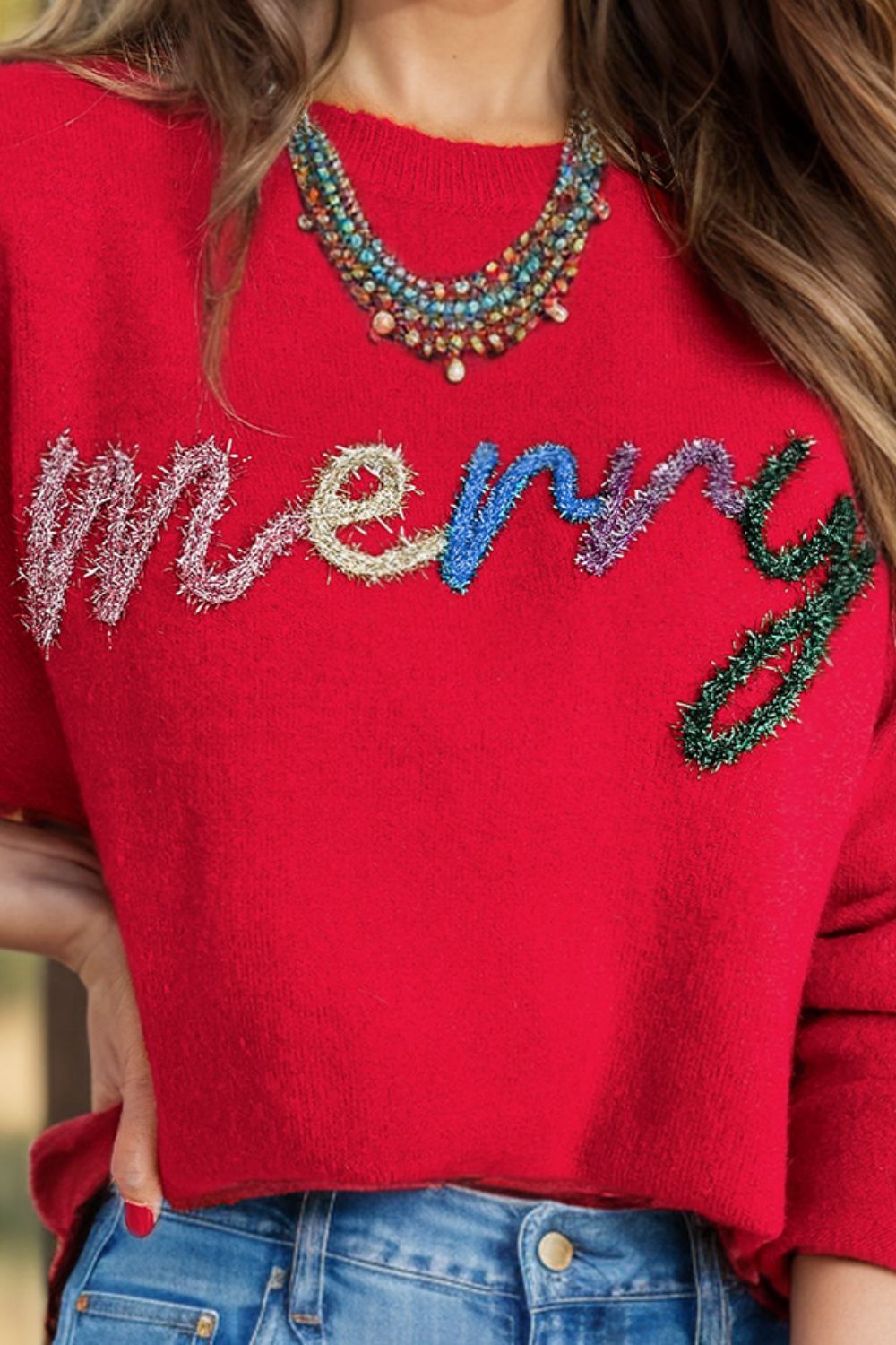 MERRY Tinsel Sweater