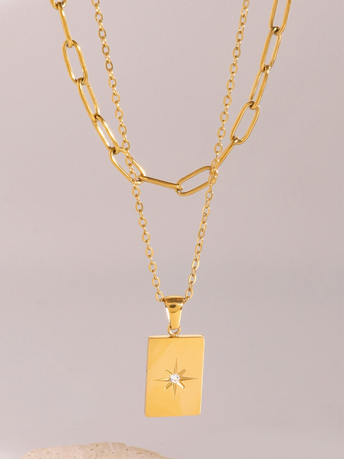 18K Gold-Plated Double-Layered Necklace