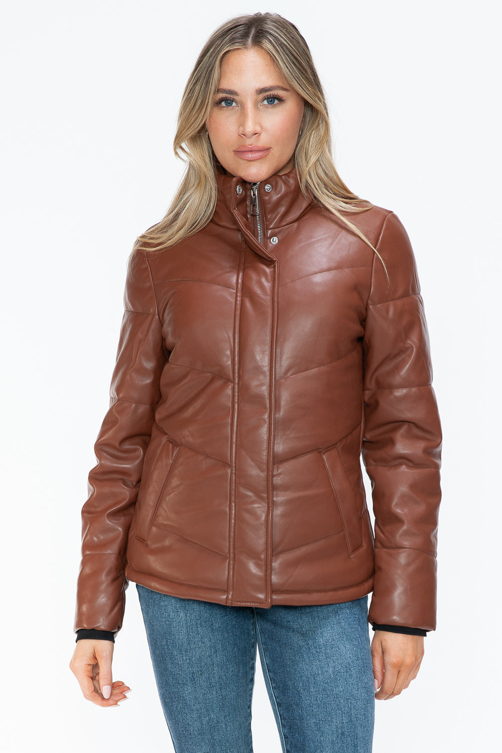 Pocketed Zip Up Puffer Jacket