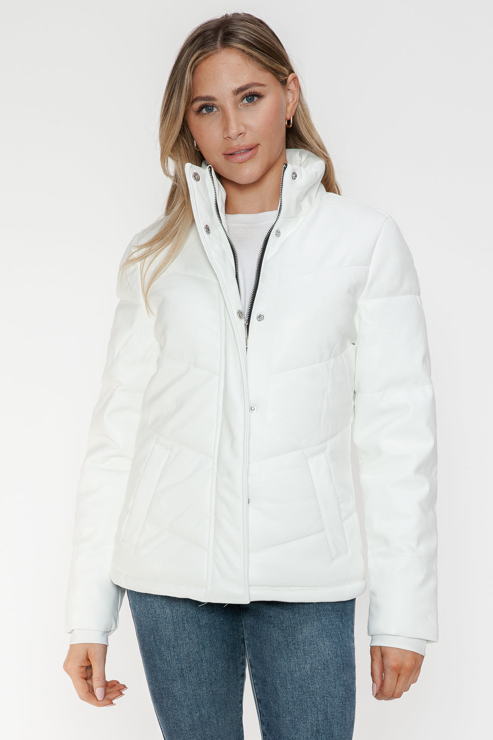 Pocketed Zip Up Puffer Jacket