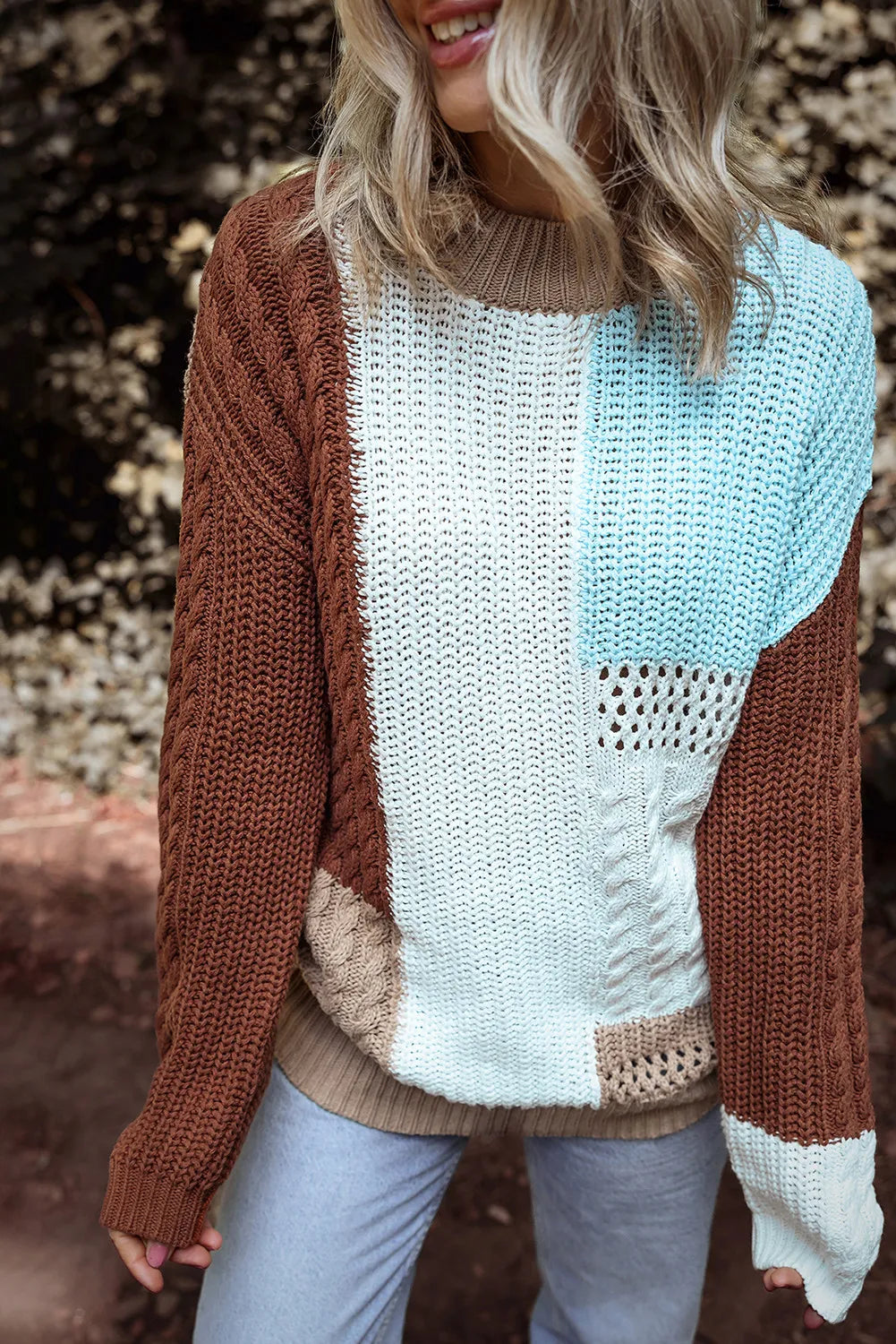 Autumn Arriving Color Block Sweater