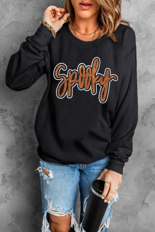 SPOOKY Rhinestone Sweatshirt