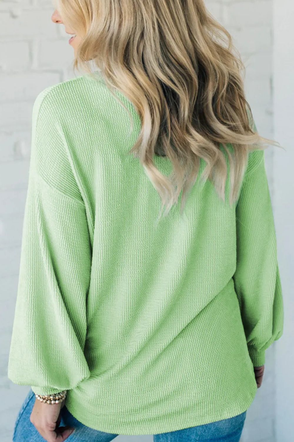 Textured Dropped Shoulder Top