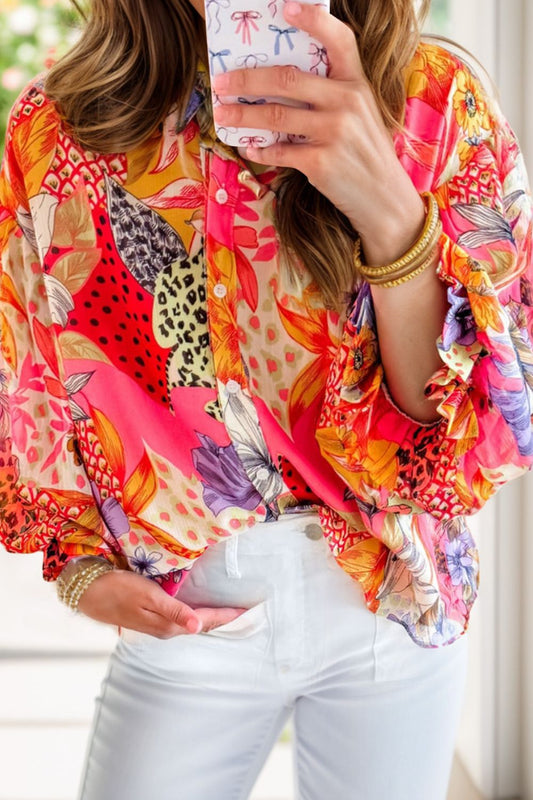 Abstract Floral Shirt