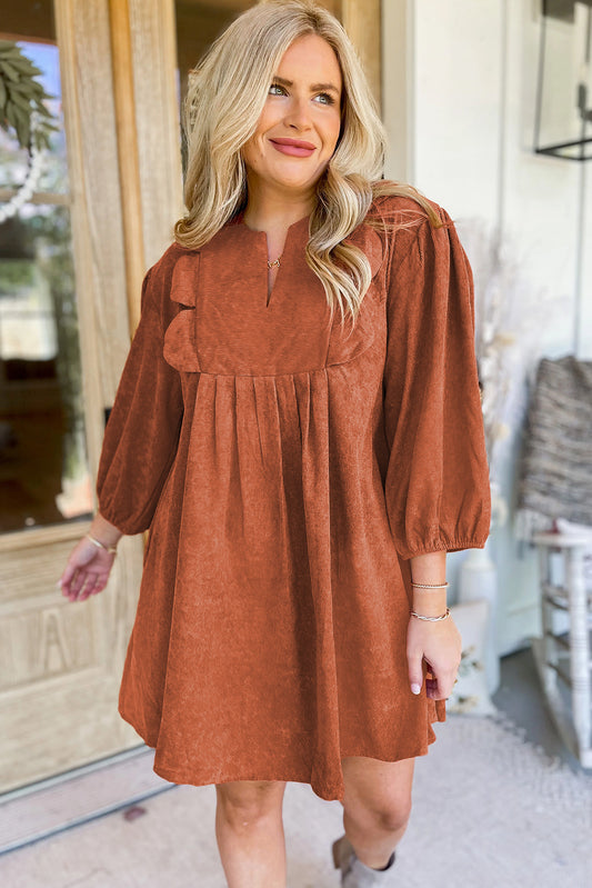Cinnamon Corduroy Mini Dress