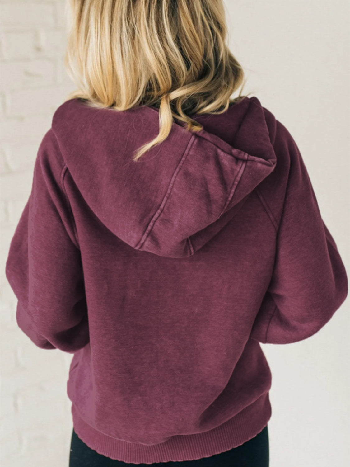 Half Zip Kangaroo Pocket Hoodie